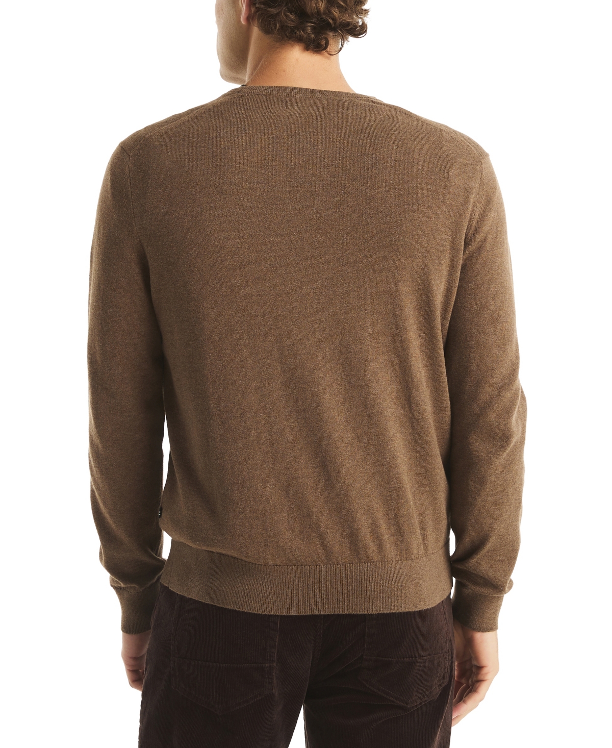 Nautica Men's Performance V-neck Sweater In Brown