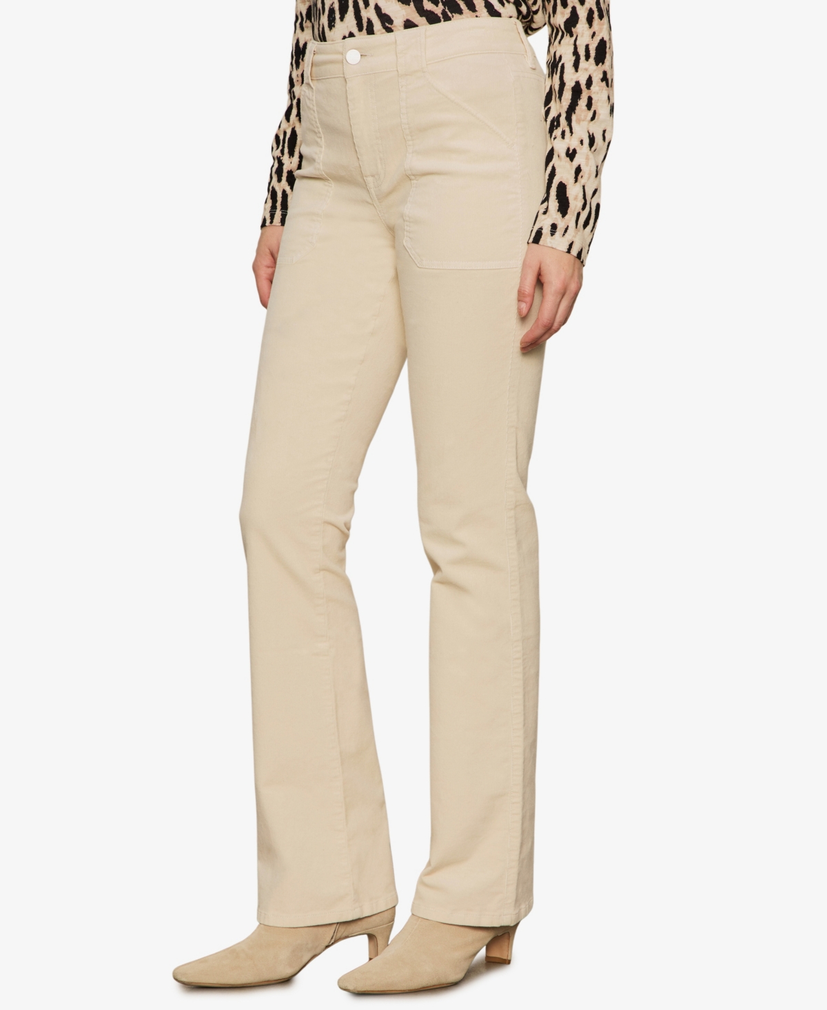 Sanctuary Hayden Bootcut Corduroy Pants In Neutral