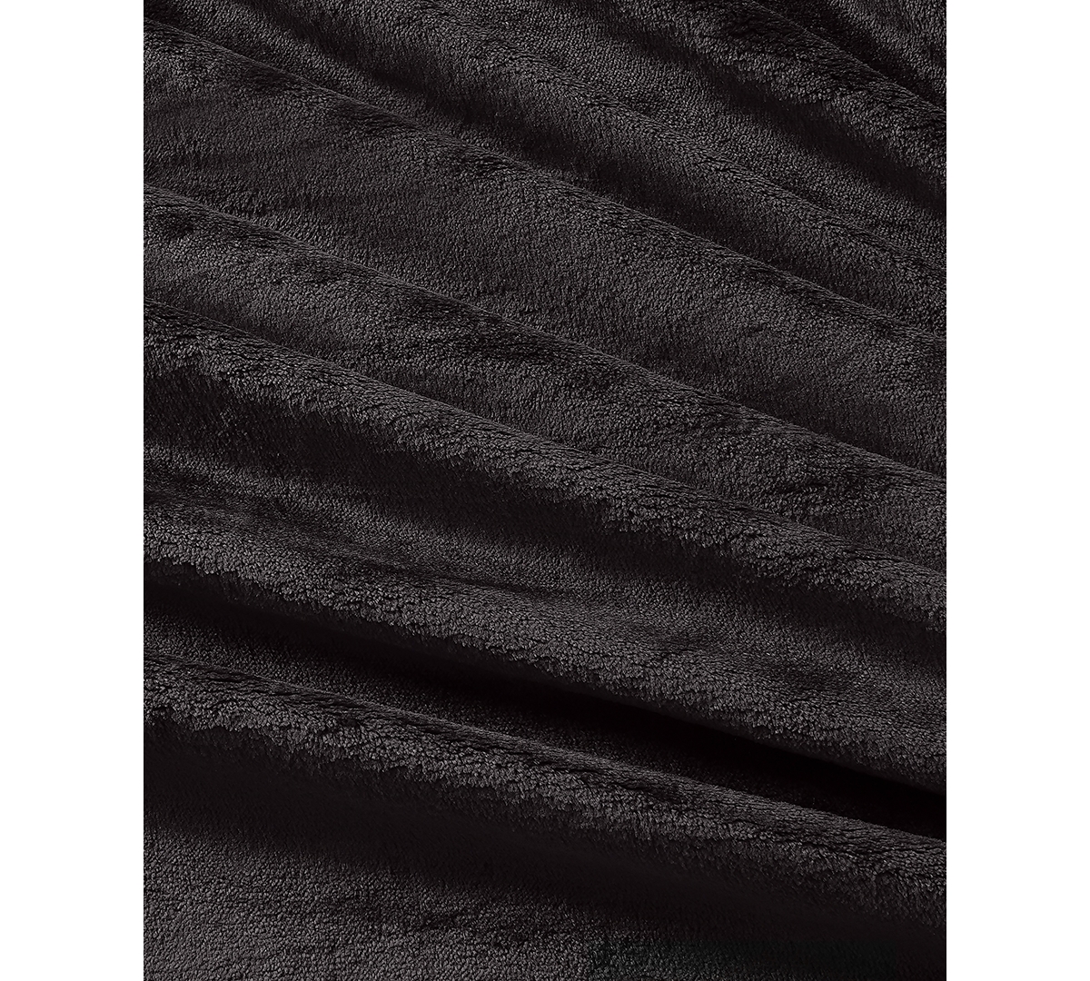 Chalet Decor Velvety Soft Plush Blanket, Full/queen In Black