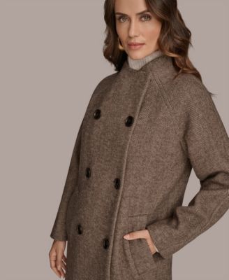 Women's Buttoned Maxi Wool-Blend Coat