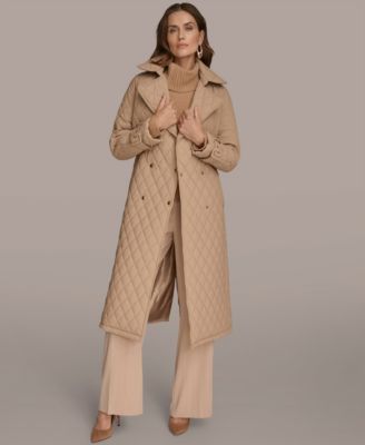 Women's Belted Maxi Quilted Coat