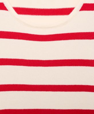 Women's Striped Knitted Crop Top