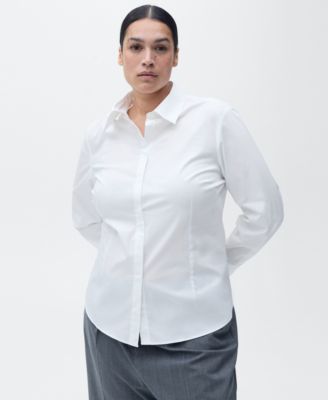 MANGO - Women's Fitted Cotton Shirt
