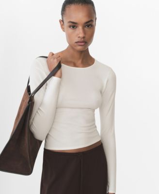 MANGO - Women's Fine-Knit Fitted Sweater