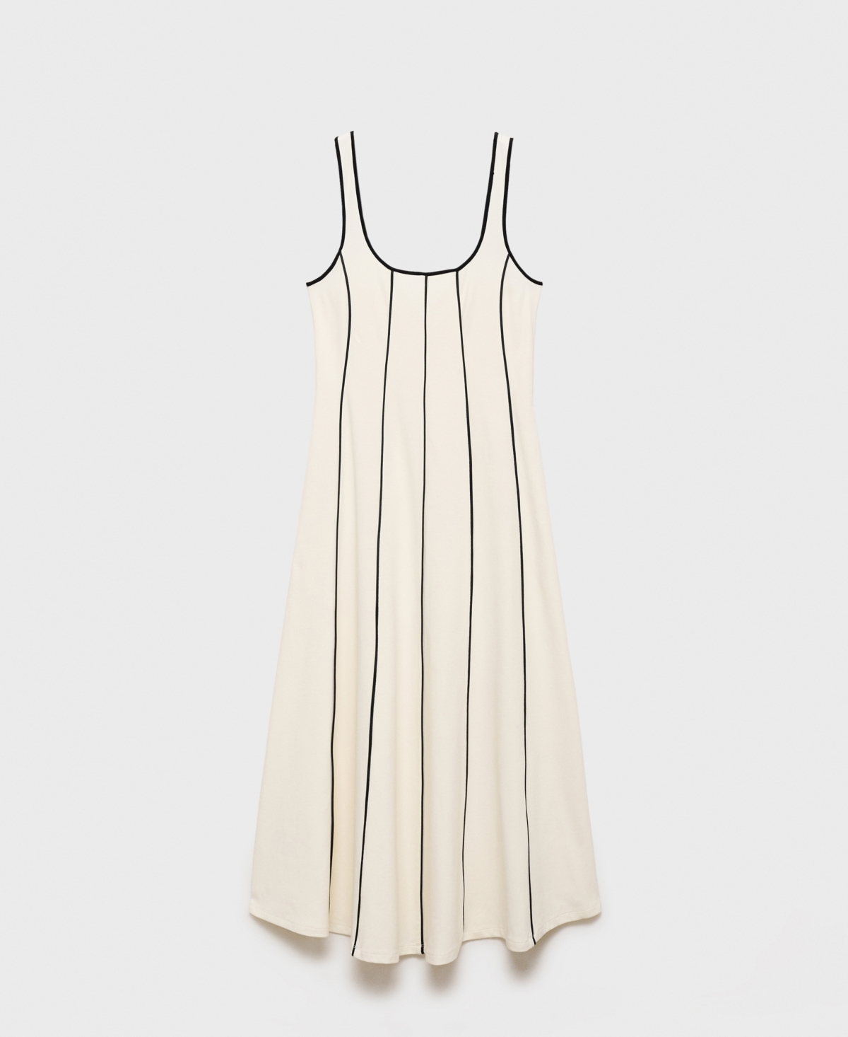 Mango Sleeveless Midi Dress In Neutral
