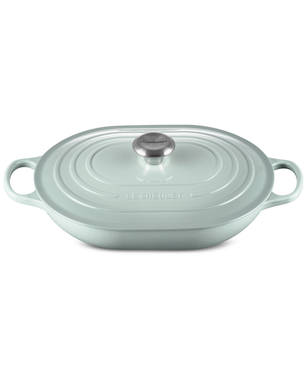 Le Creuset Enameled Cast Iron Signature 3.75-quart Oblong Dutch Oven With Lid In Blue