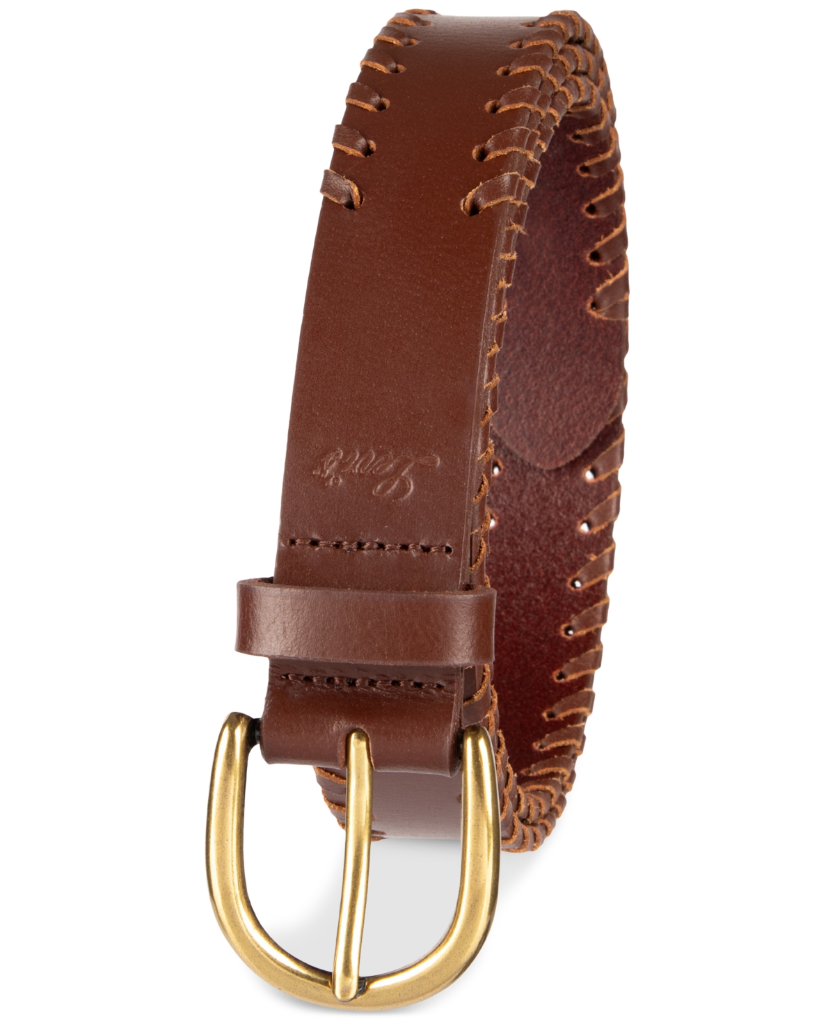 Levi's Laced-edge Casual Leather Belt In Brown