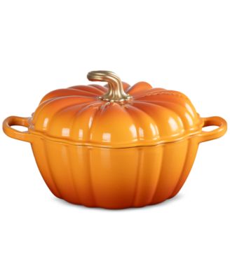 Enameled Cast Iron Signature 4 Qt. Pumpkin Dutch Oven with Lid