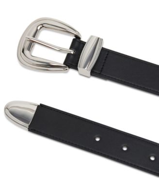 Hardware-Embellished Faux-Leather Belt
