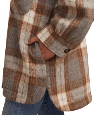 Women's Oversized Plaid Shirt Jacket