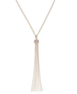 image of Diamond Tassel Necklace (1/2 ct. t.w.) in 14k Gold over Sterling Silver