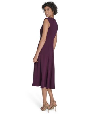 Women's V-Neck Sleeveless Midi Dress