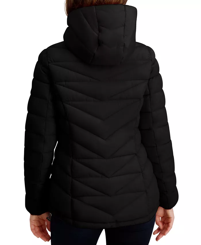 Women's Hooded Zip-Front Puffer Coat - thumbnail 10