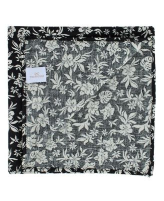 Men's Oleander Floral and Vine Patterned Handkerchief (Single)