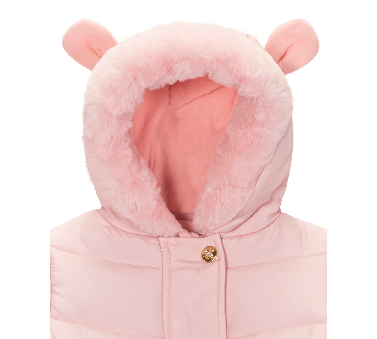 S Rothschild & Co Baby Girls Diamond Mixed Quilt Pram Snowsuit In Purple