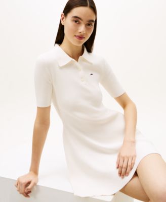 Women's Fit and Flare Polo Mini Dress
