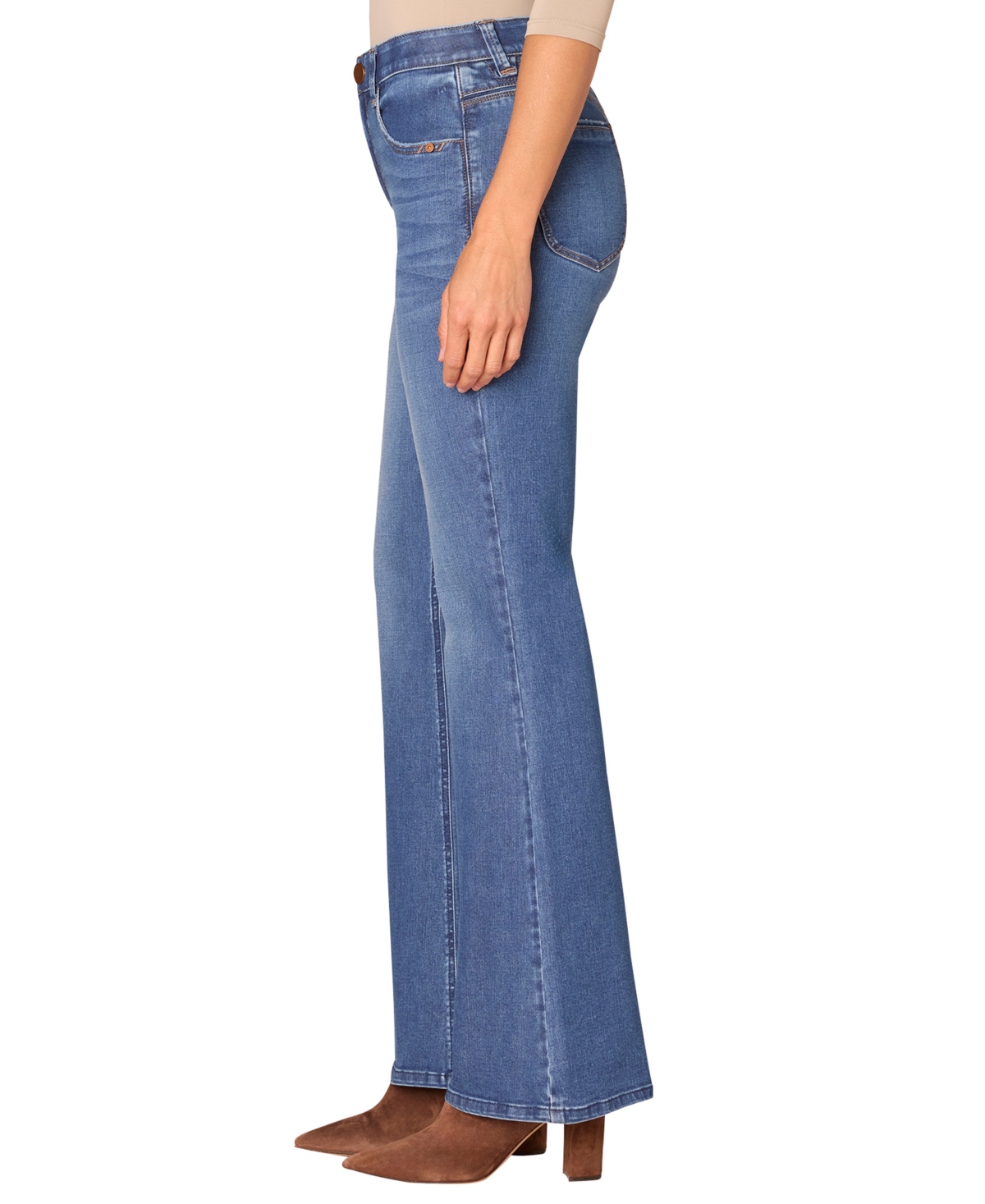 Democracy Petite High-Rise Flare Jeans