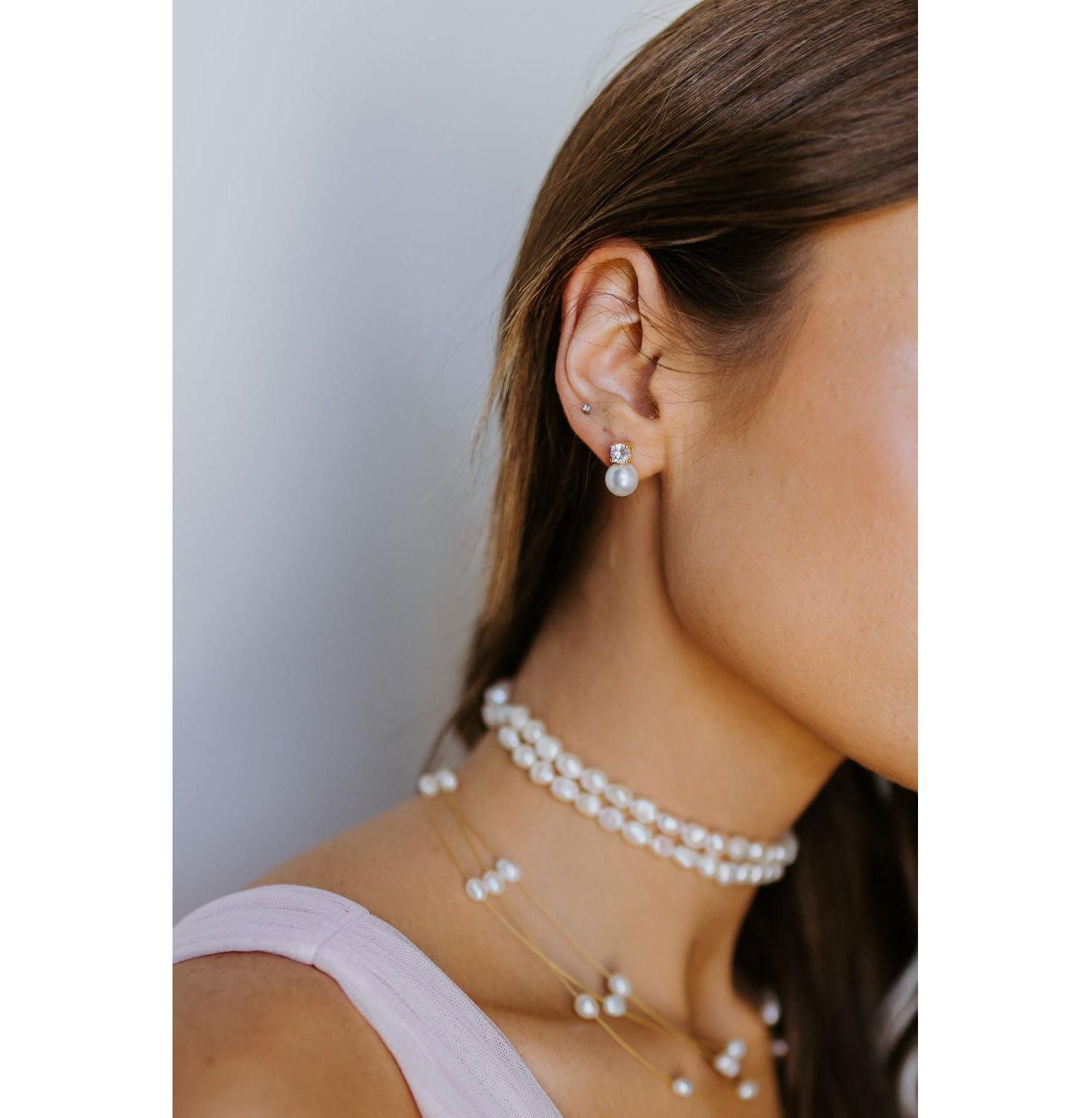 Maven Pearl and Crystal Studs