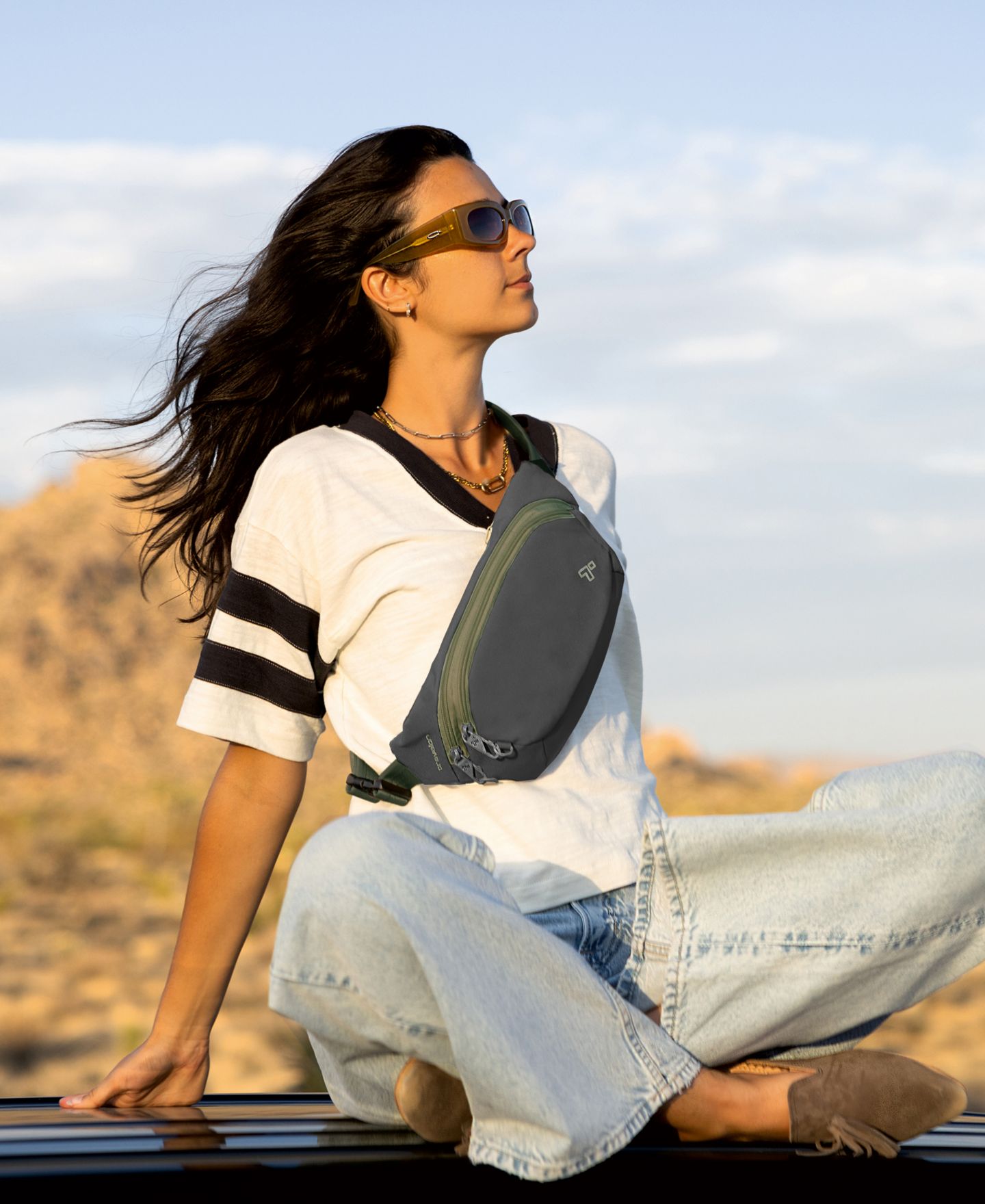 Сумка Travelon Anti-Theft The Voyages Waist Pack, цвет: Чёрный — фото 2