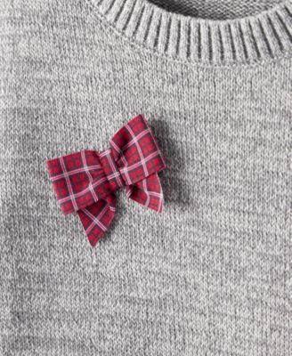 Toddler Girls' Bow Long Sleeve Sweater
