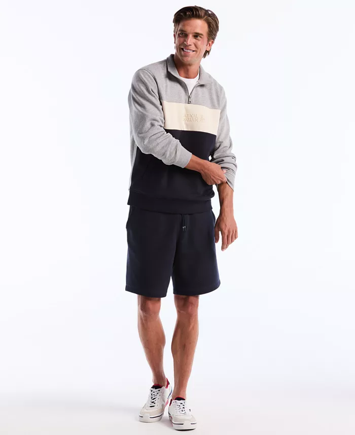 Men's Color-Blocked Fleece Zip Pull On Sweatshirt - thumbnail 3