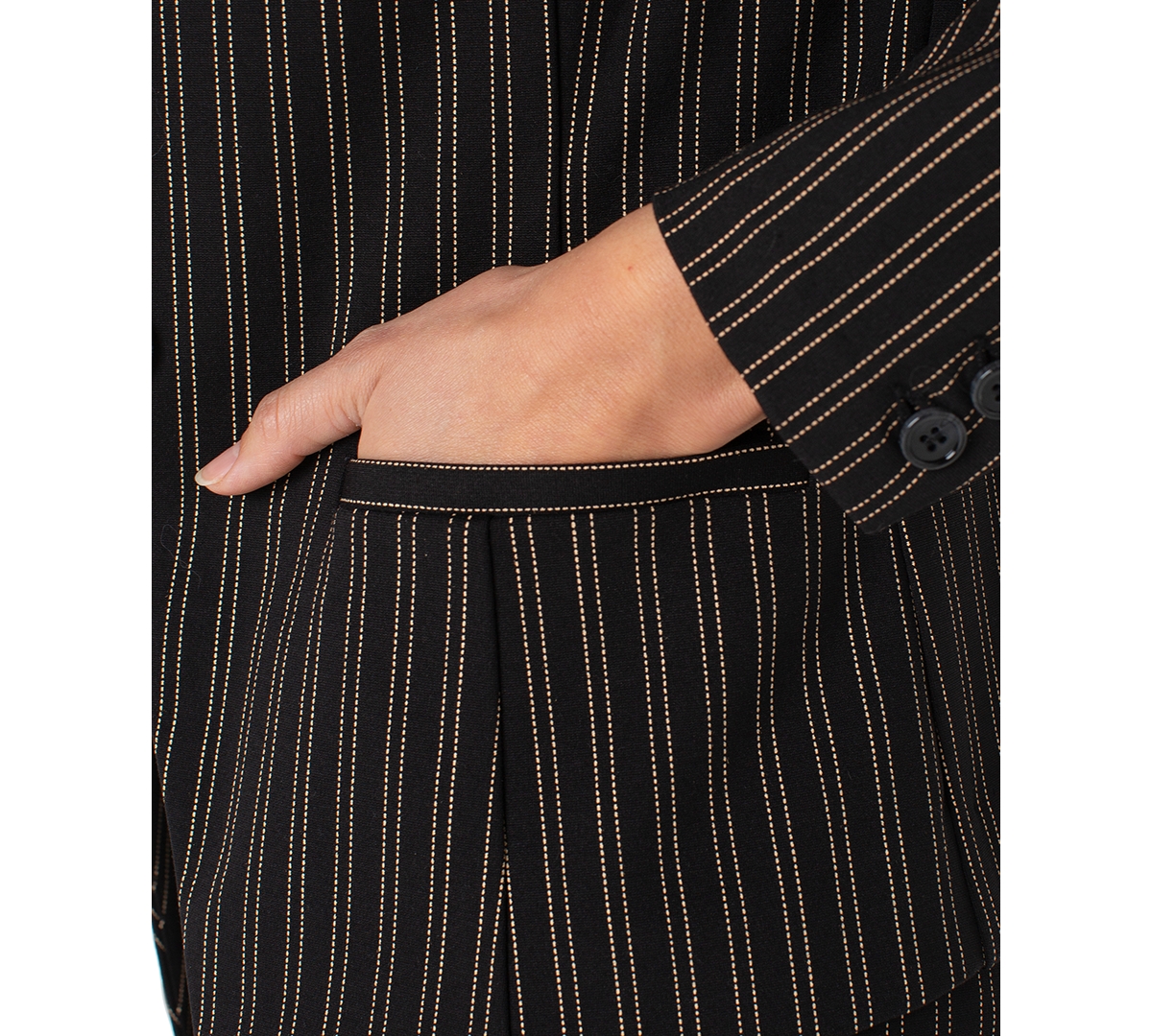 Liverpool Los Angeles Petite Collarless Fitted Blazer In Multi