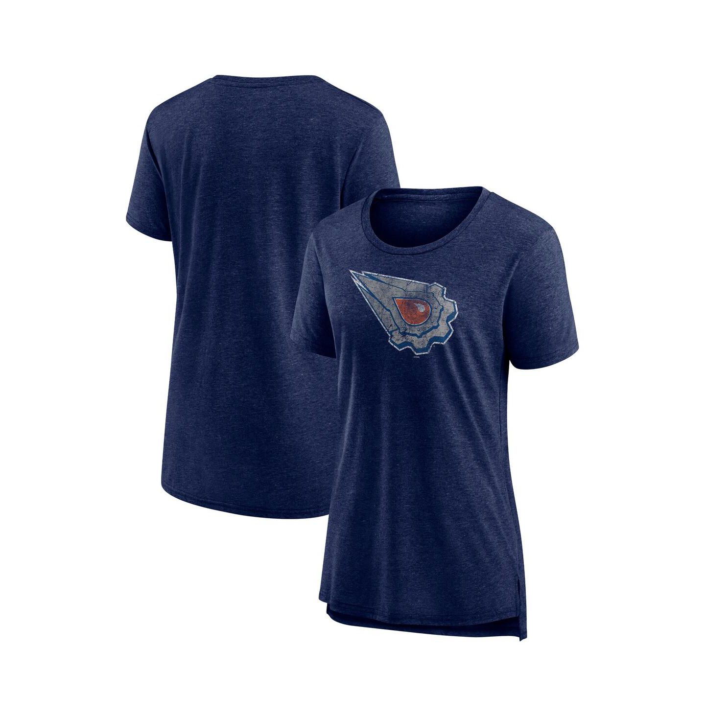 Женская футболка Fanatics Heather Navy Edmonton Oilers Special Edition 2.0 Modern — фото 1