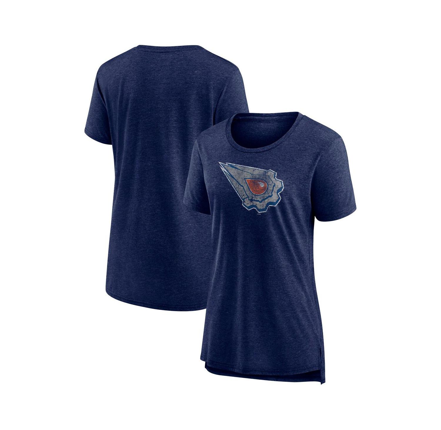 Women's Heather Navy Edmonton Oilers Special Edition 2.0 Modern T-Shirt