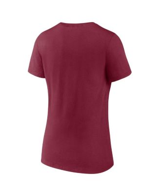 Women's Burgundy Colorado Avalanche Authentic Pro Core Primary V-Neck T-Shirt