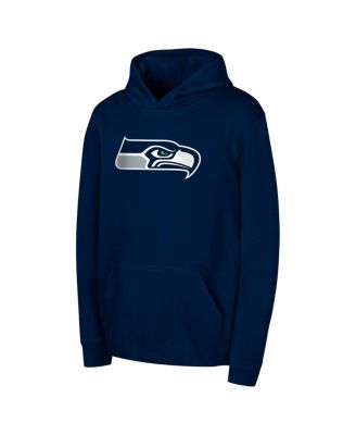 Outerstuff - Big Boys and Girls College Navy Seattle Seahawks Team Logo Pullover Hoodie