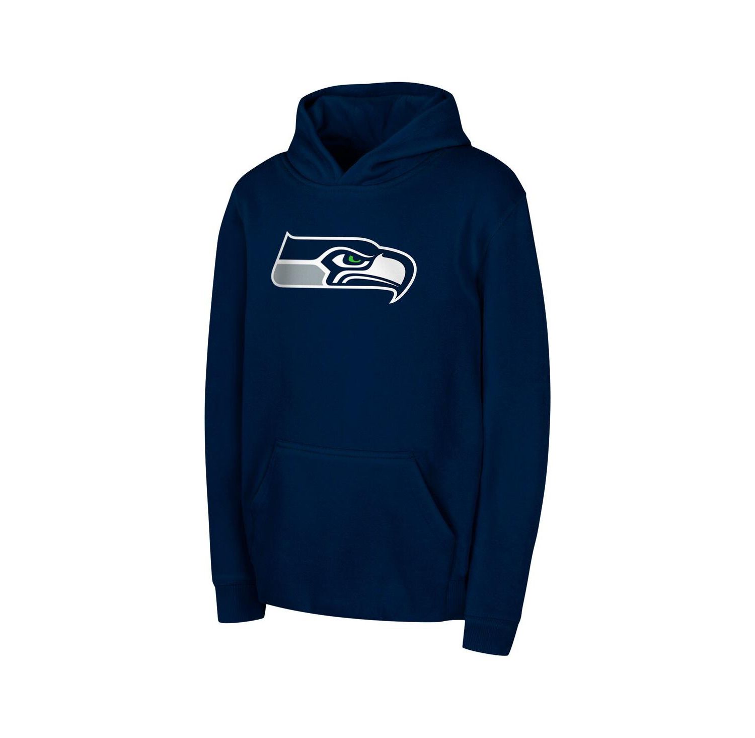 Big Boys and Girls College Navy Seattle Seahawks Team Logo Pullover Hoodie