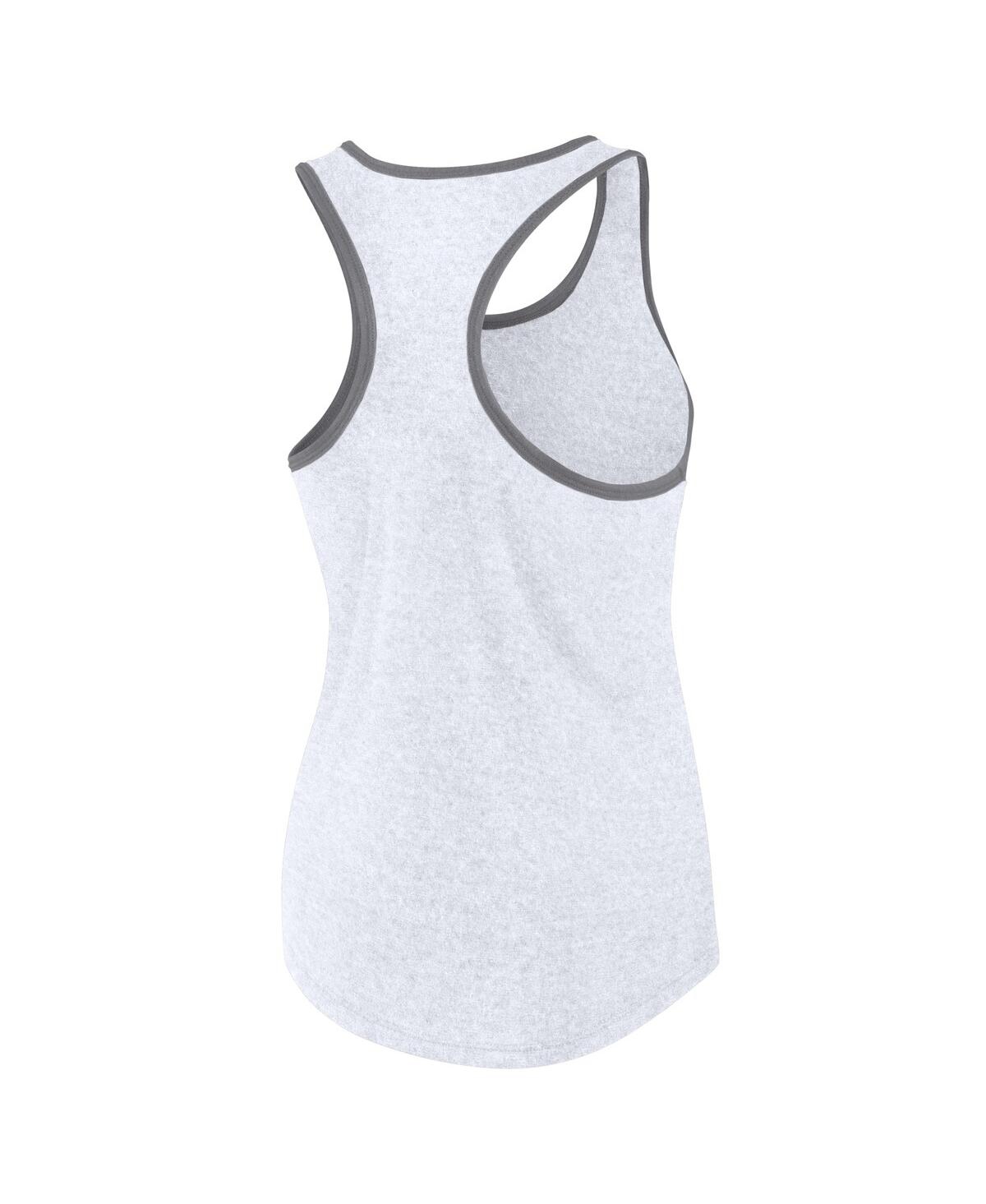 Fanatics Women's Ash Clemson Tigers Fuel Racerback Tank Top In Gray