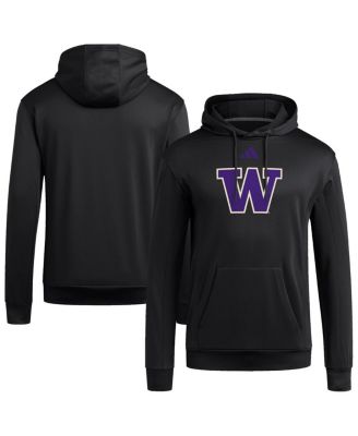 adidas - Men's Black Washington Huskies Locker Logo Fleece Pullover Hoodie