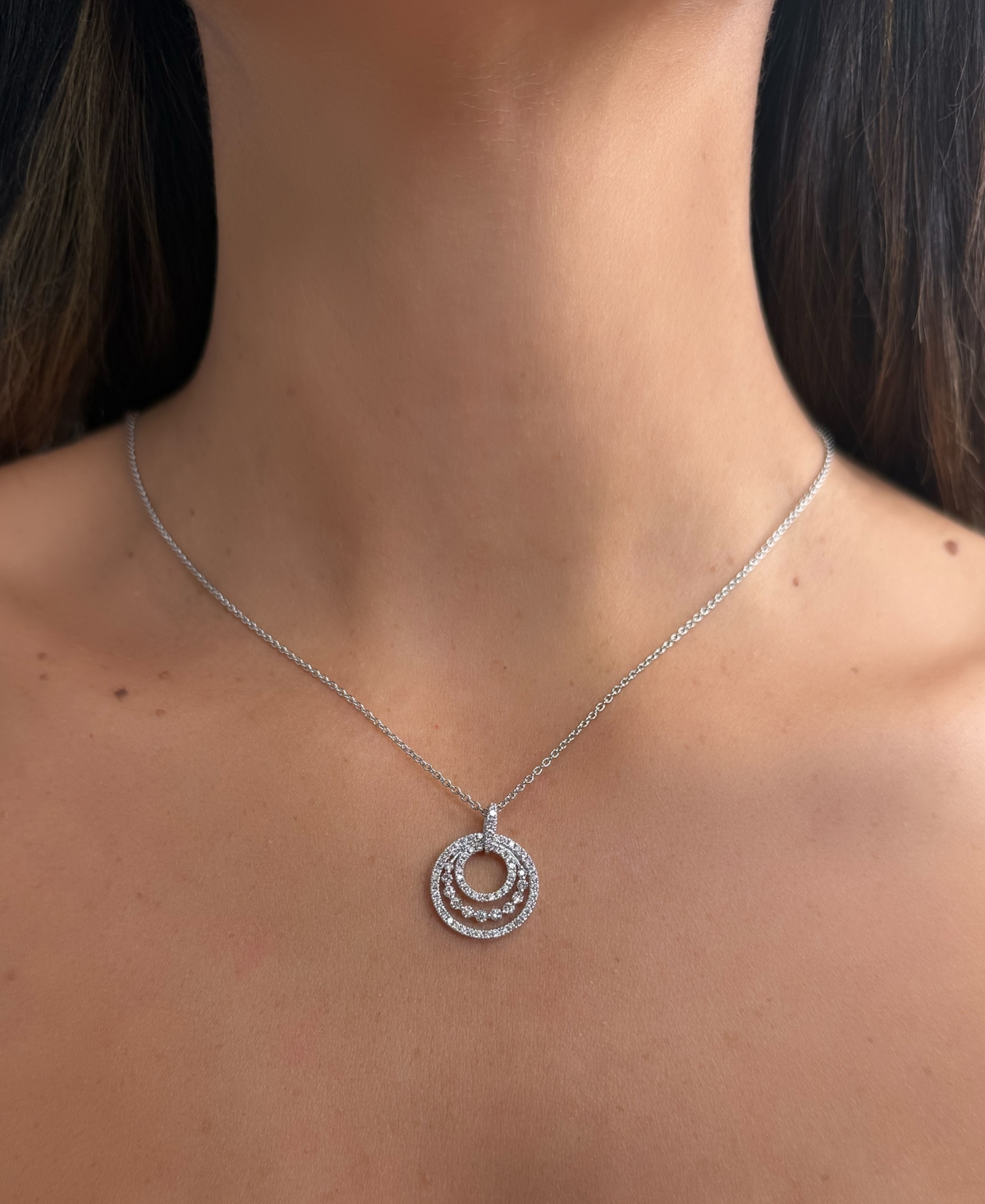 Le Vian ® Platinum Collection Platinum 0.74 Ct. Tw. Diamond Pendant In Silver