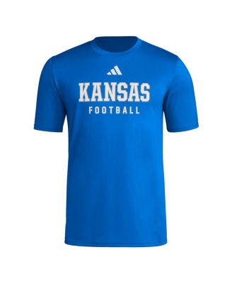 Men's Royal Kansas Jayhawks Locker Practice Football Pre-Game T-Shirt