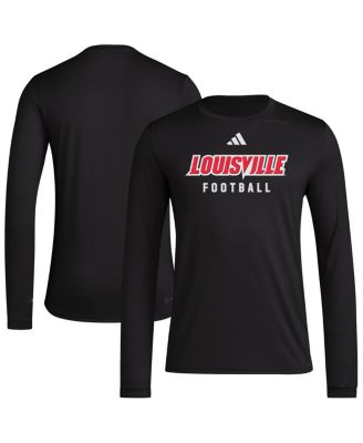 adidas - Men's Black Louisville Cardinals Locker Practice Football Pre-Game Long Sleeve T-Shirt