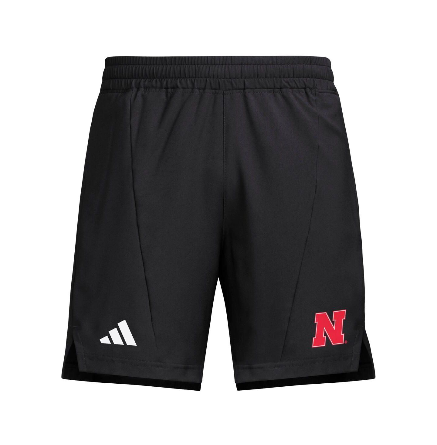 Мужские шорты adidas Black Nebraska Huskers Program Woven Training — фото 3