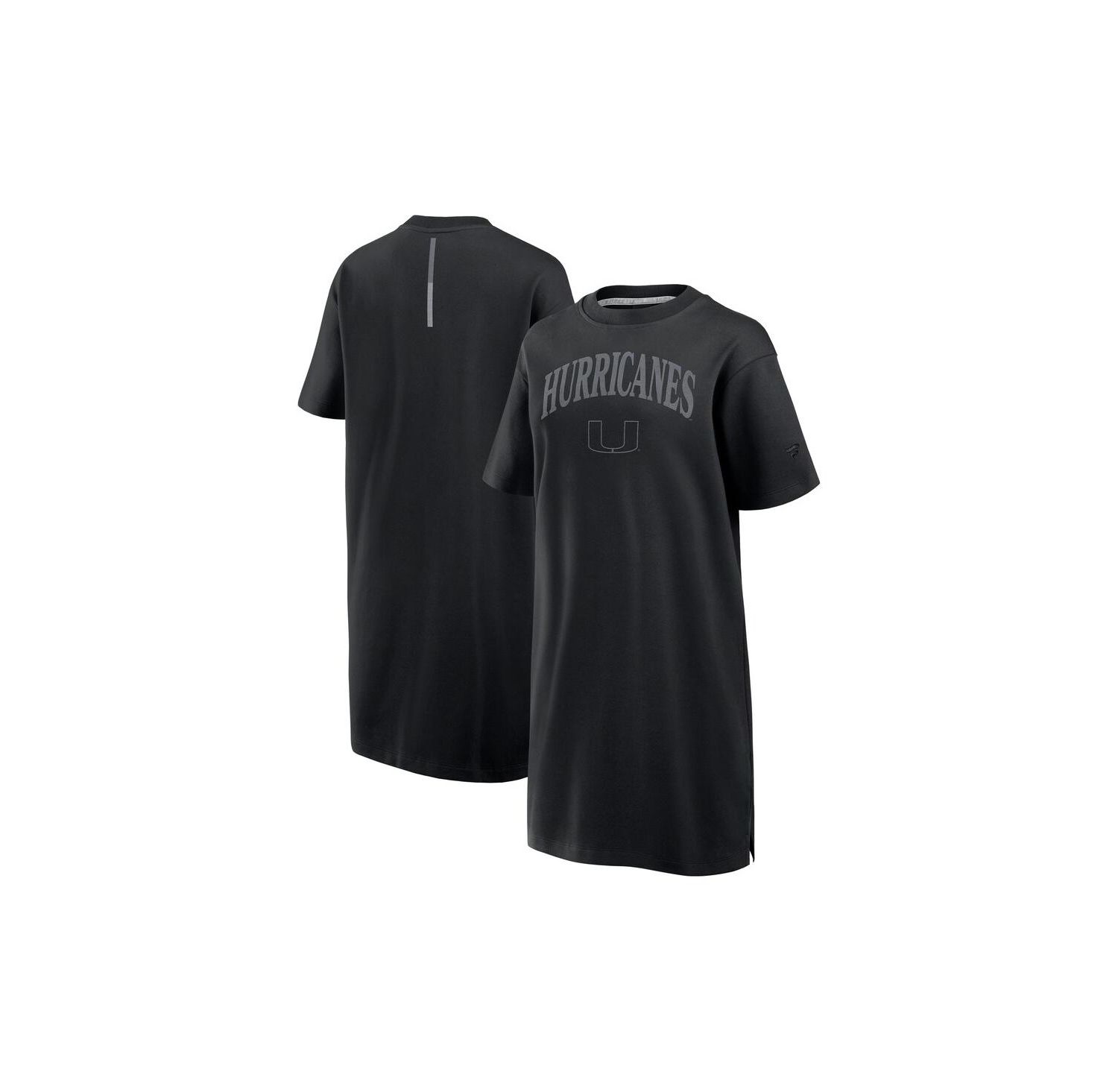 Women's Black Miami Hurricanes Elements Go Tri-Blend T-Shirt Dress