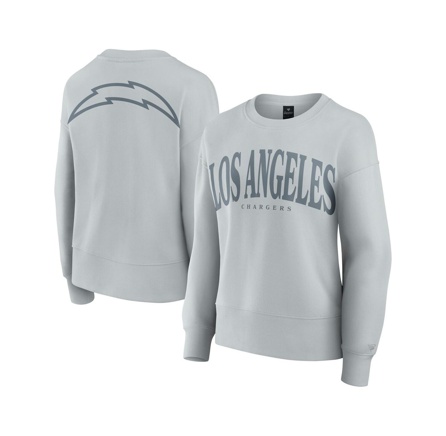 Women's Gray Los Angeles Chargers Elements Pullover Sweatshirt