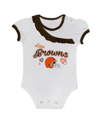 Baby Boys and Girls 2-Piece Cleveland Browns Love My Team Bodysuit and Skirt Set