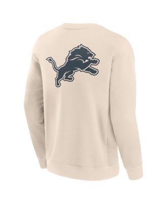 Men's Cream Detroit Lions Elements Future Ground Lettering Pullover Sweatshirt
