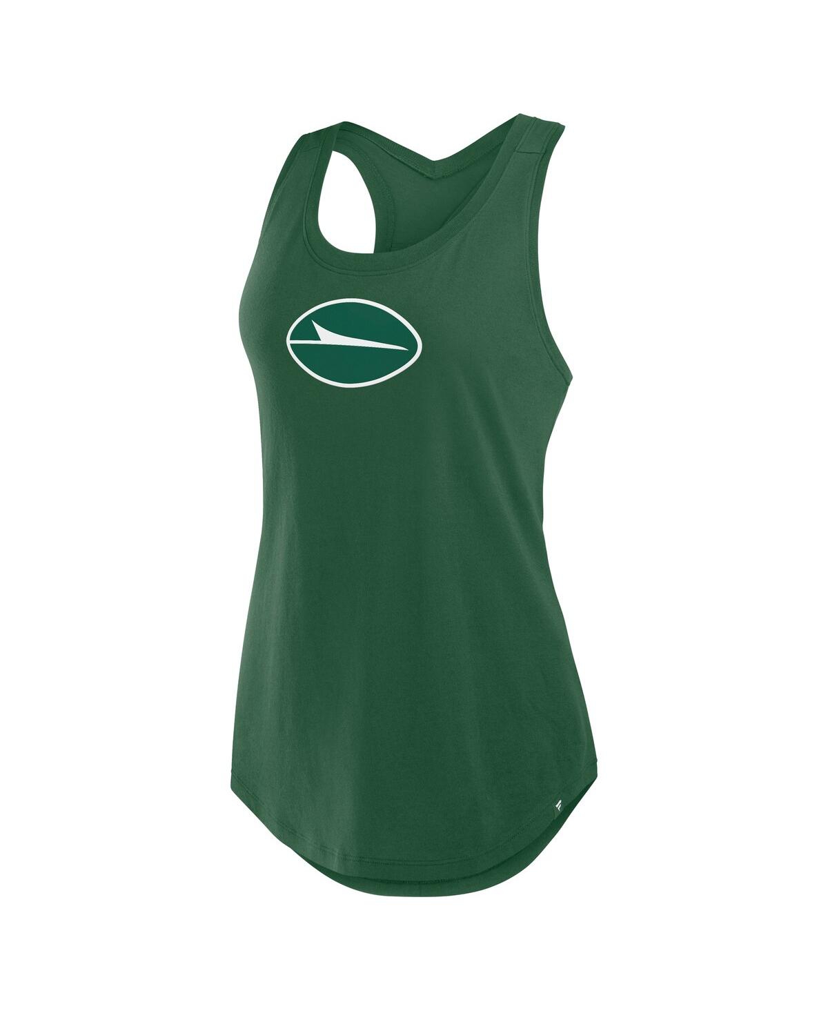 Fanatics Women's Green New York Jets Iron Fan Tank Top In Green