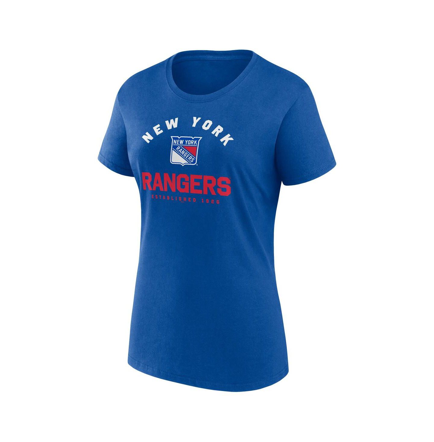 Женская футболка Logo Athletic Blue New York Rangers Unrivaled — фото 3