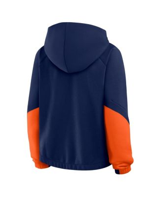 Women's Navy Denver Broncos Oversized&nbsp;Redzone Bubble Screen Pullover Hoodie