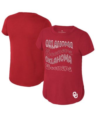 Colosseum - Big Boys and Girls Crimson Oklahoma Sooners Rogan T-Shirt