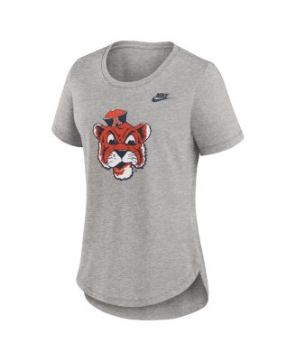 Women's Heather Gray Auburn Tigers Legacy Primary Logo Tri-Blend T-Shirt