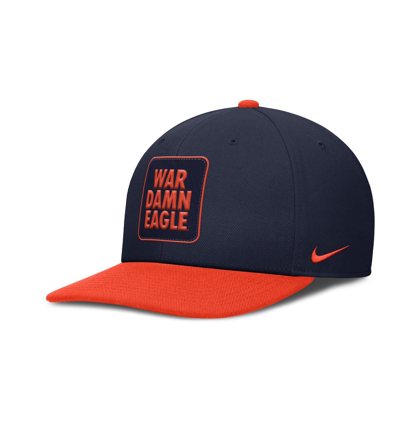 Мужская кепка Nike Navy/Orange Auburn Tigers 2025 Sideline Campus Pro Local Snapback Hat — фото 1