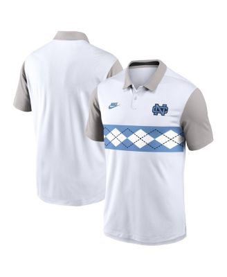 Nike - Men's White/Gray North Carolina Tar Heels Athletic Prep Legacy Logo Vapor Performance Polo