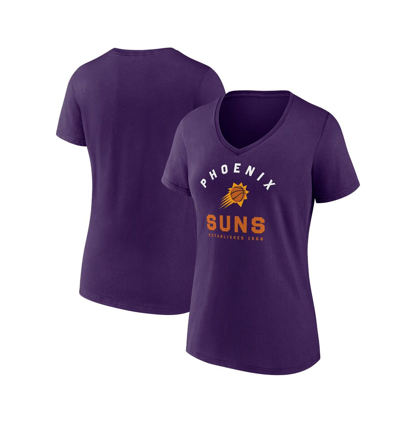 Женская футболка Logo Athletic Purple Phoenix Suns Unrivaled V-Neck — фото 1