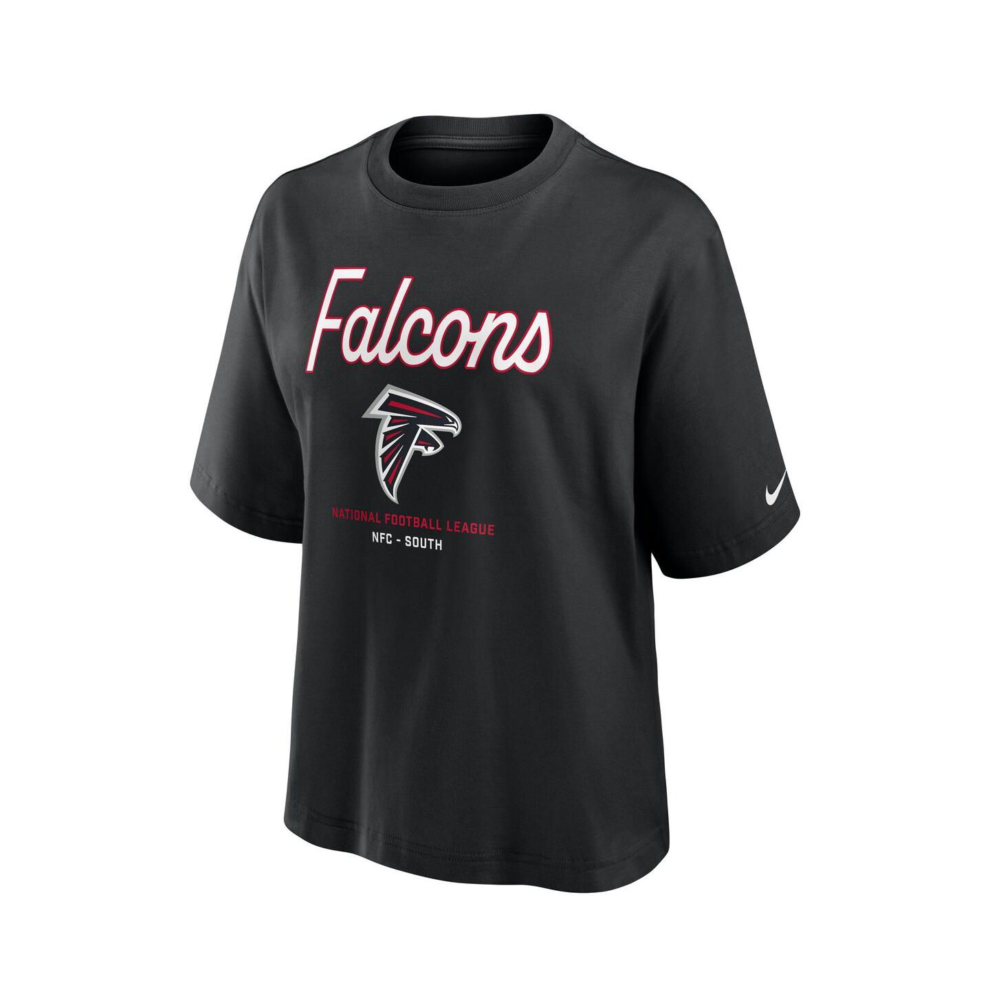 Женская футболка Nike Black Atlanta Falcons Essential Script Relaxed Boxy — фото 4